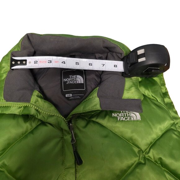 The North Face Women’s 700 Fill Down Vest Green Size Large Hiking Warm Bright - Picture 12 of 13